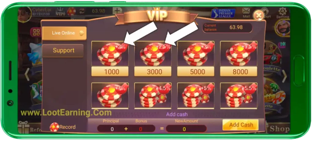 Add Cash Bonus