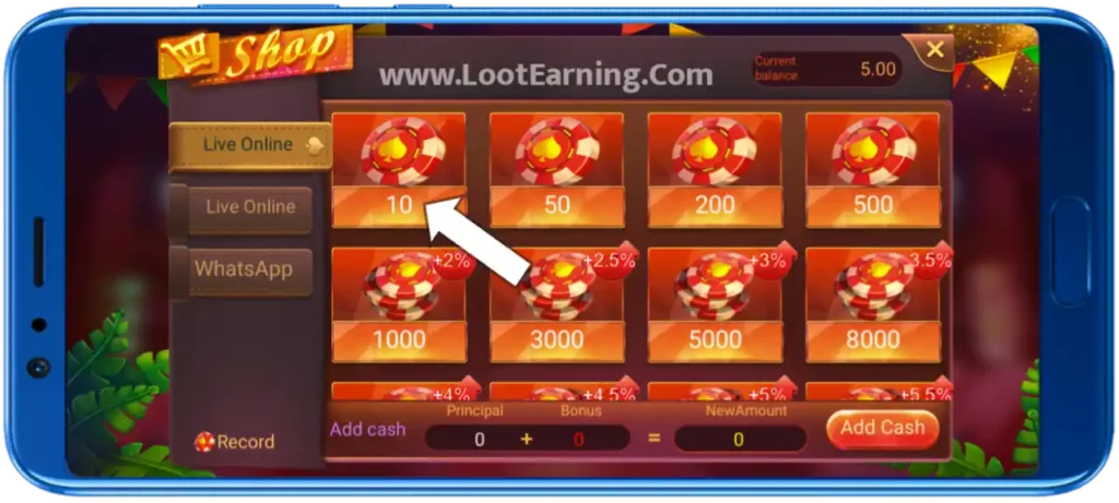 Teen Patti King App Add Cash