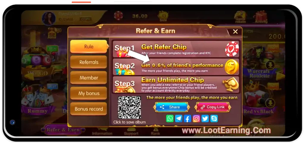 Teen Patti UBS App Refer & Earn