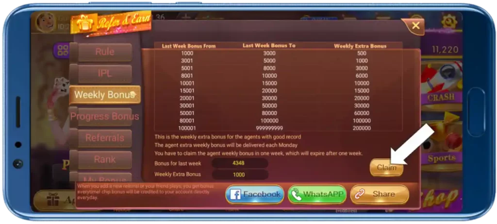 royally rummy Agent Weekly Bonus