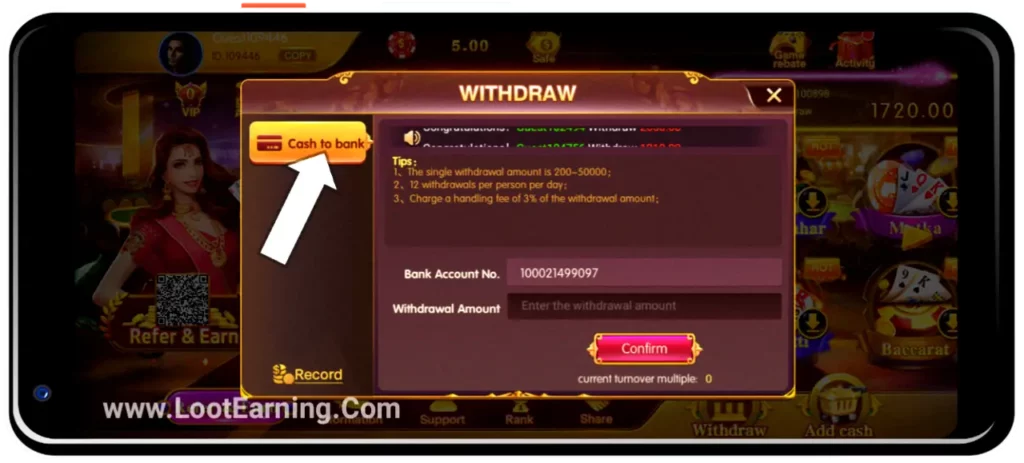 teen patti classic withdrawal