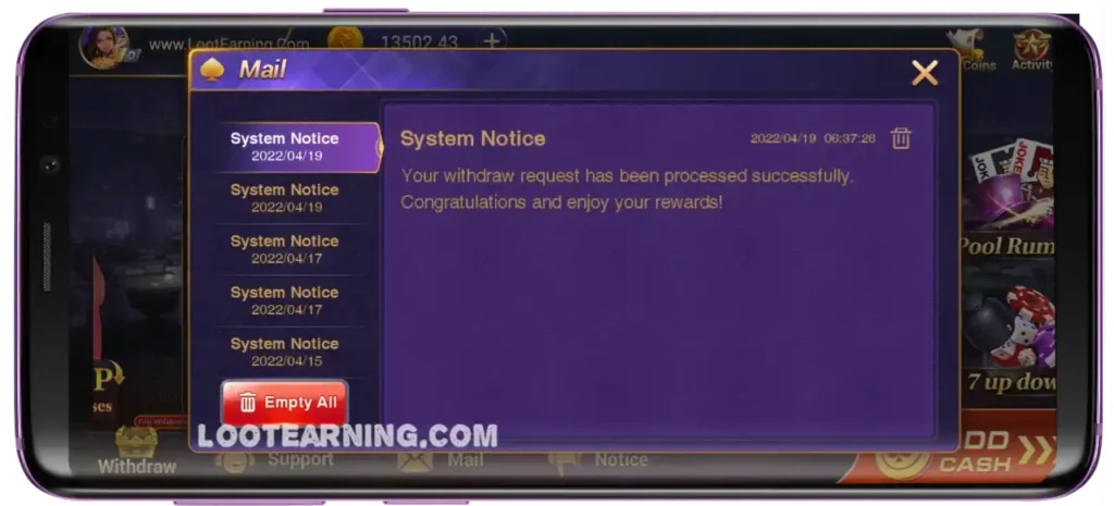 Happy Ace Casino Mail Program
