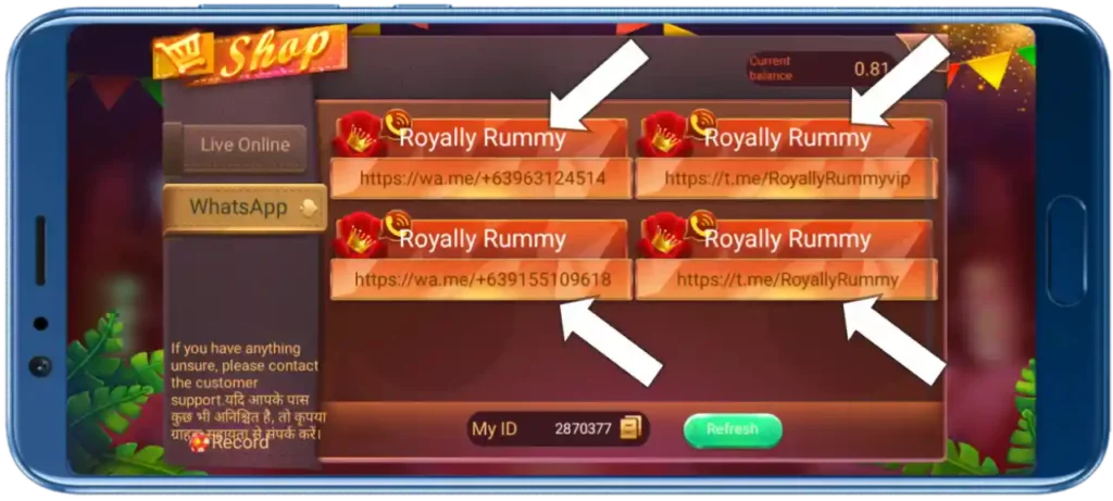 Royal Rummy APK Customer Care Number