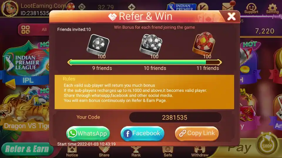 Rummy Golds APK VIP Program
