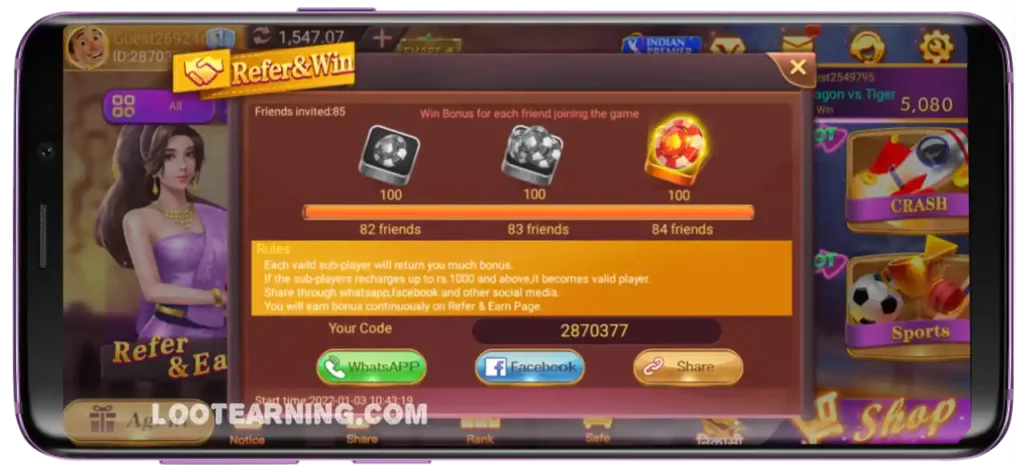 Rummy Royal APK Share Program