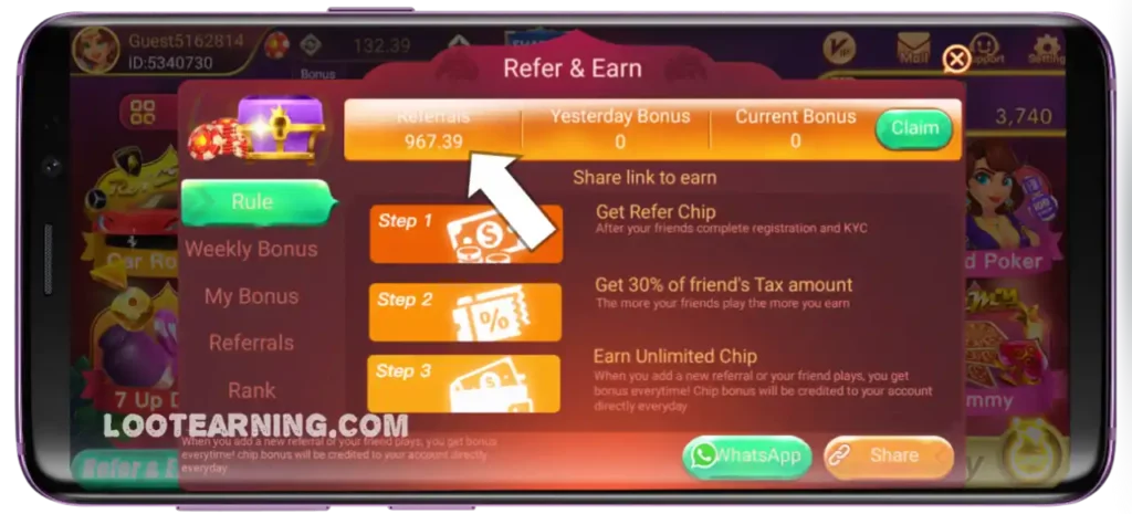 rummy modern apk refer & earn