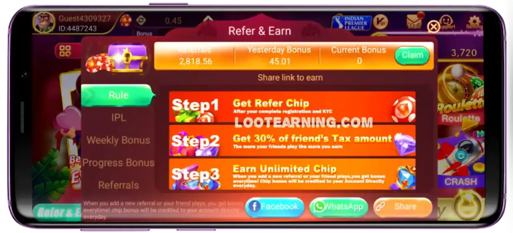 rummy noble apk refer & earn