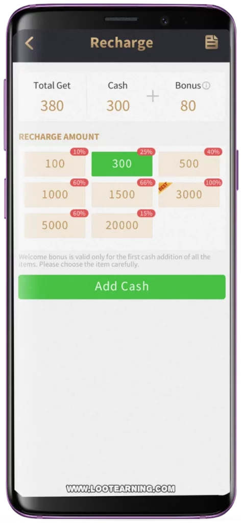 teen patti sweet Add cash