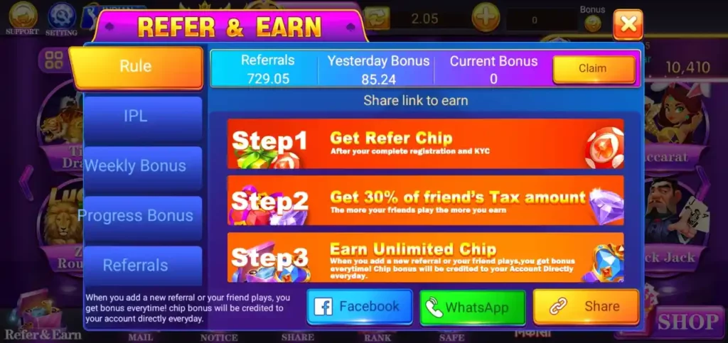 444 Rummy refer & earn