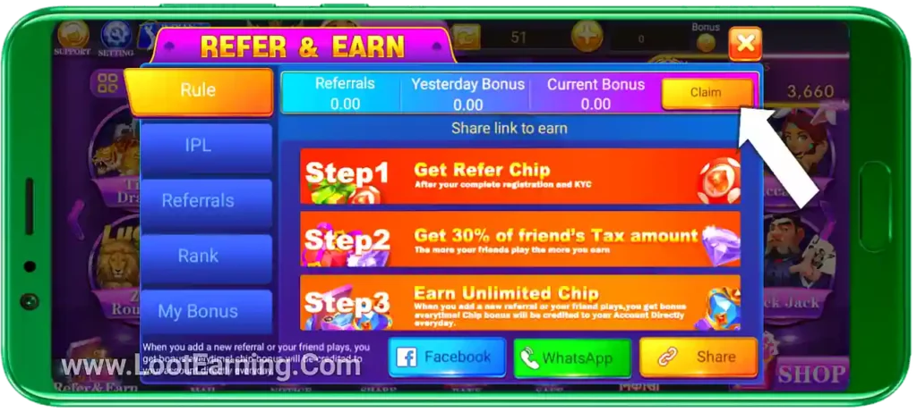 Holy Teen Patti App Refer & Earn