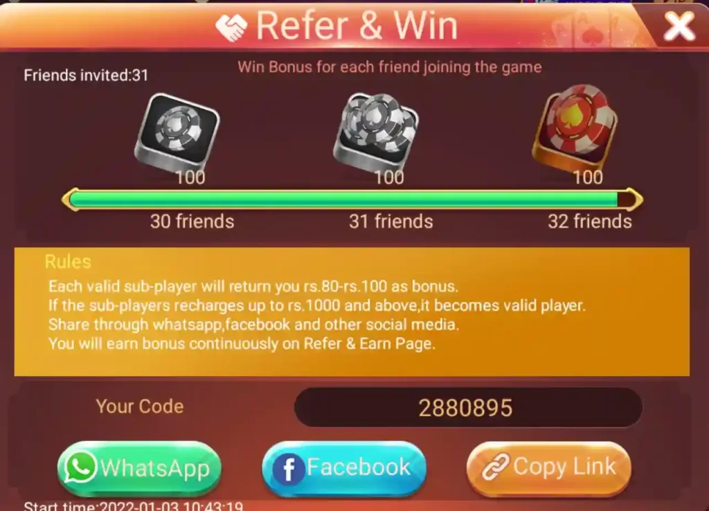Rummy KGF App Share Program