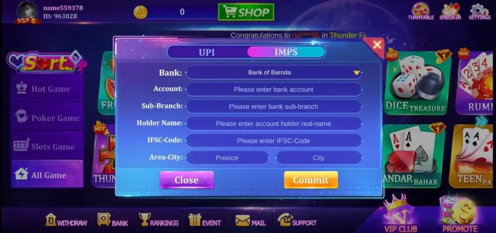 Rummy Perfect APK Withdraw Program