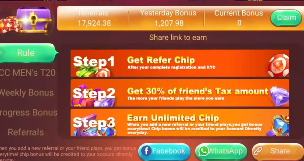 Rummy Silver App Refer & Earn