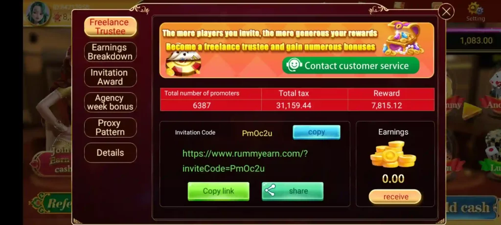 refer earning rummy earn app