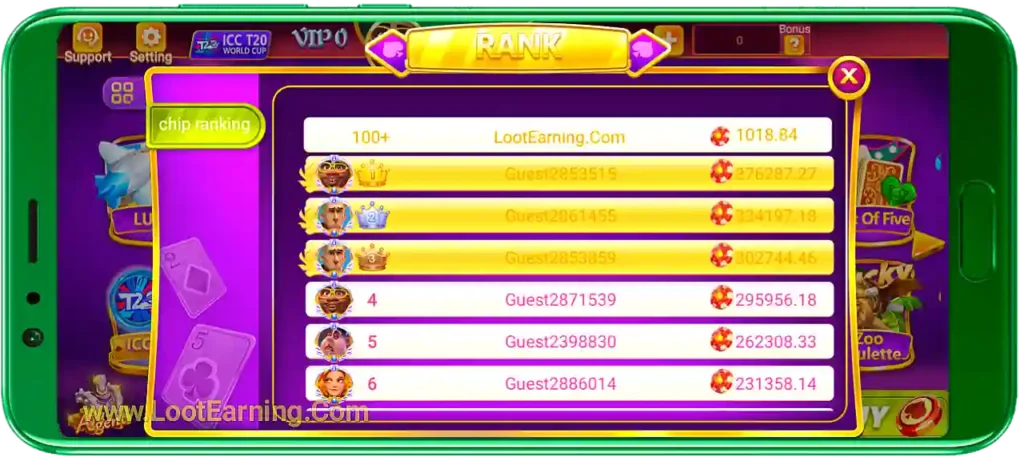 Teen Patti Online App Ranking Program