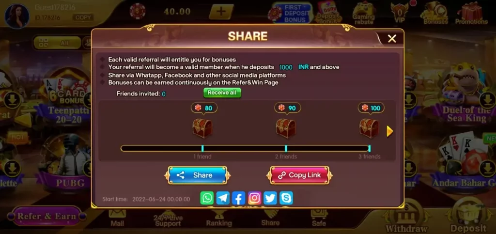 Jeetzo Rummy APK share bonus