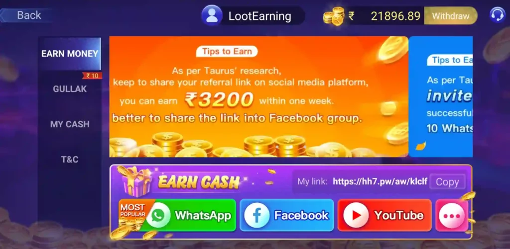 3 Patti Master APK Refer & Earn Program
