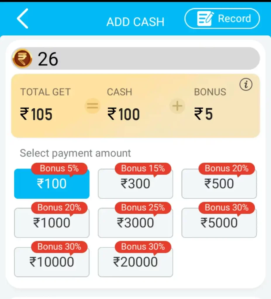 Add Cash Bonus -Teen Patti Master