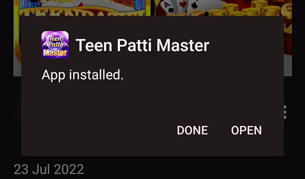 Dowmload & Install -Teen Patti Master