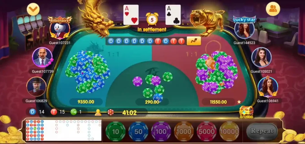 Dragon vs Tiger tricks of teen patti glee