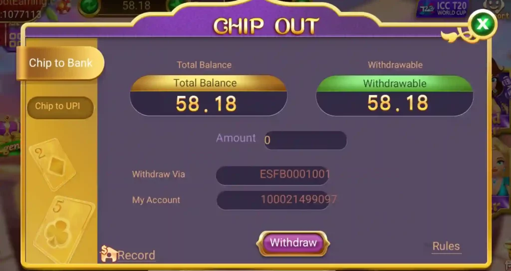 Rummy Go APP Withdraw Program