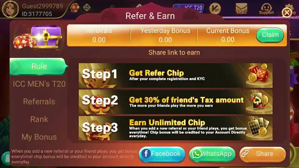 Teen Patti APK Refer & Earn Program