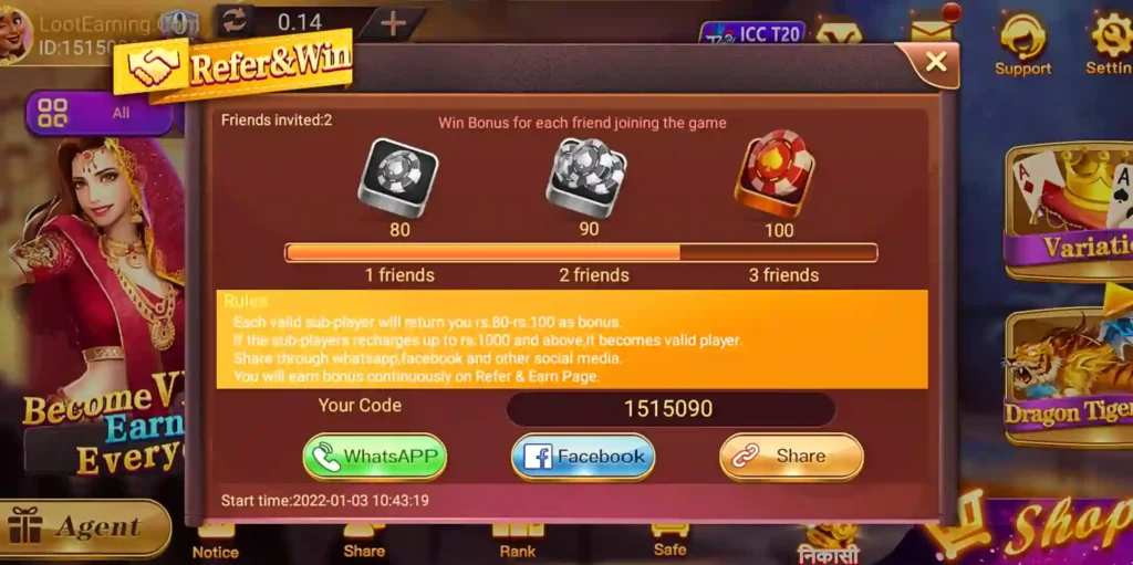 Teen Patti Palace APK Share Program