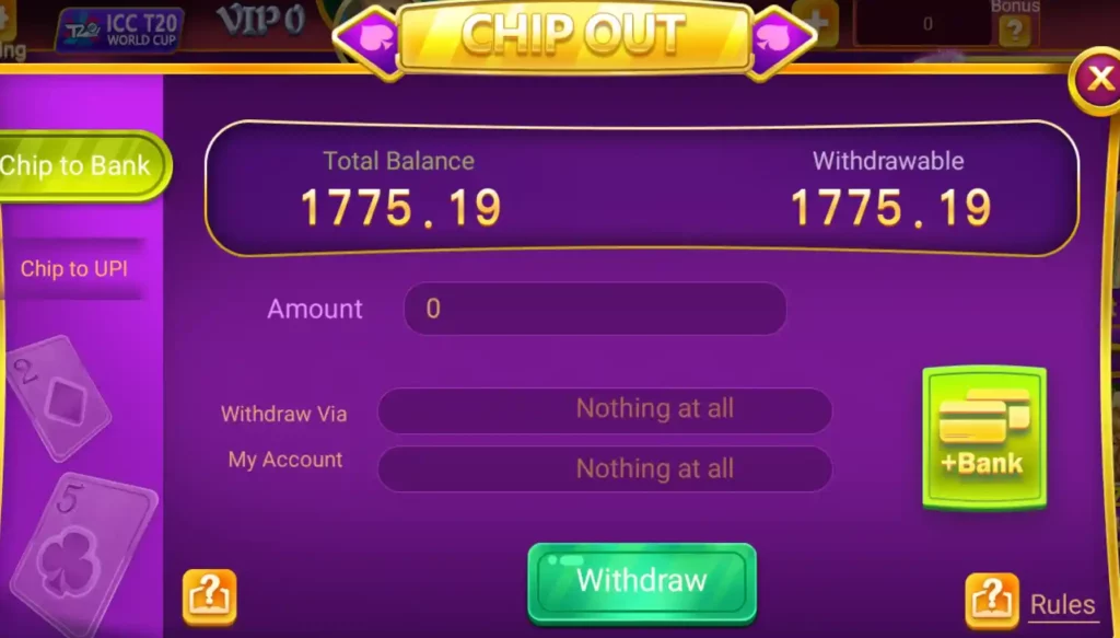 Tour Rummy APK Withdrawal Program