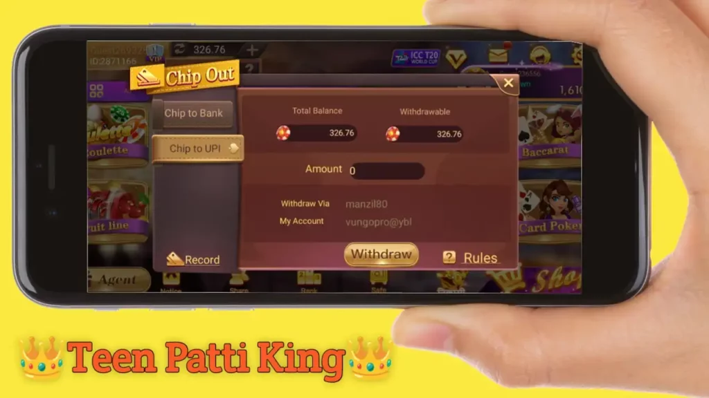 Withdraw Program - Teen Patti King APP