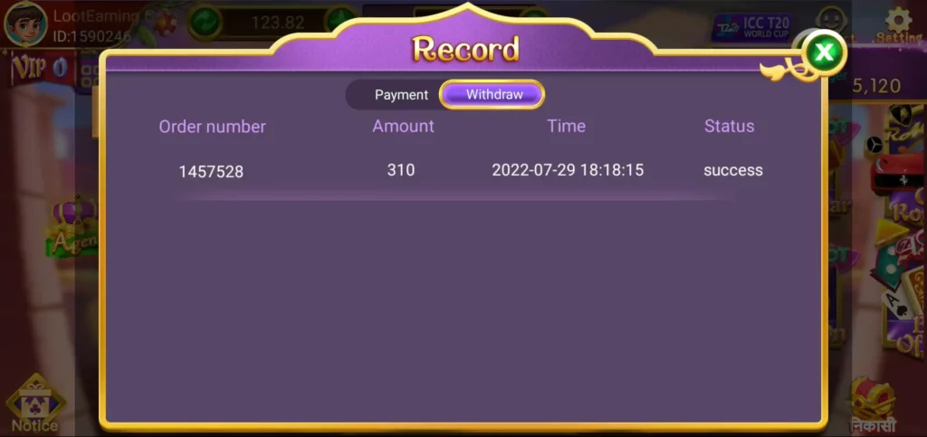 teen patti winner App Payment Proof