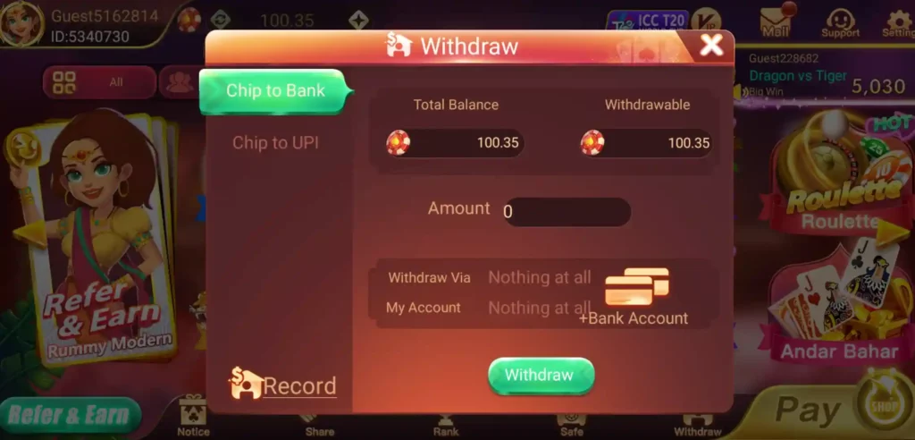 Rummy Moment Hack APK Withdrawal Program