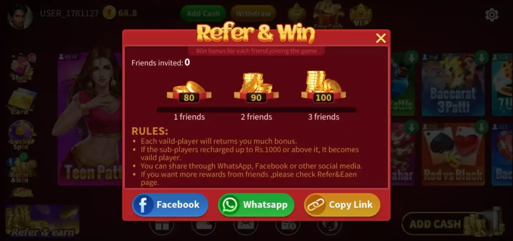 rummy apna app refer & earn