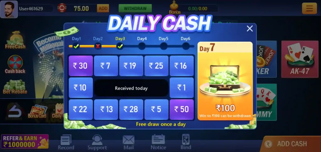 Rummy Partner Daily Cash Program