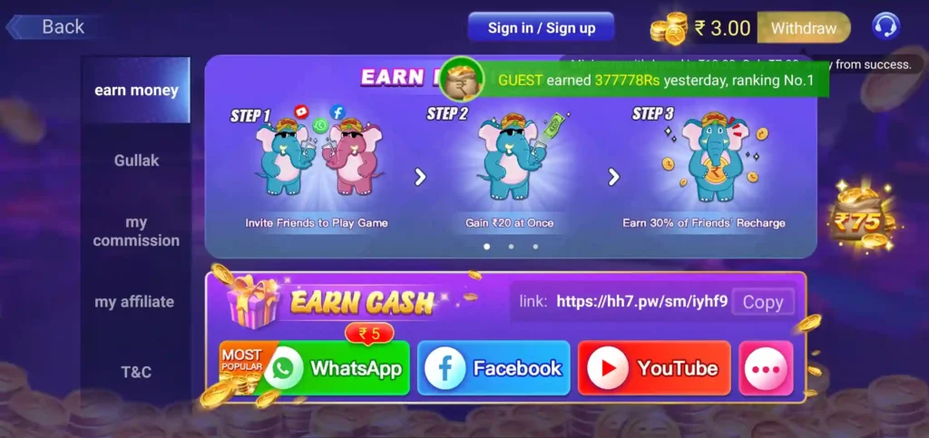 slots meta apk refer & earn