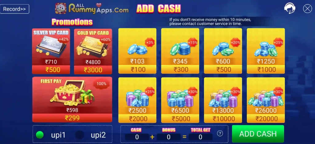 Teen Patti Bobo APP Add Cash Program